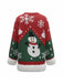 1950s Christmas Snowman Raw Hem Pullover Sweater - vintage fashion, retro style