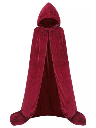 She throws on this 1950s Christmas Solid Long Hooded Cape and the city feels like 1950s Paris