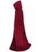 This 1950s Christmas Solid Long Hooded Cape is her armor of 1950s elegance