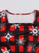 1950s Christmas Square Collar Long Sleeve Dress — the kind of 1950s dress that makes strangers smile