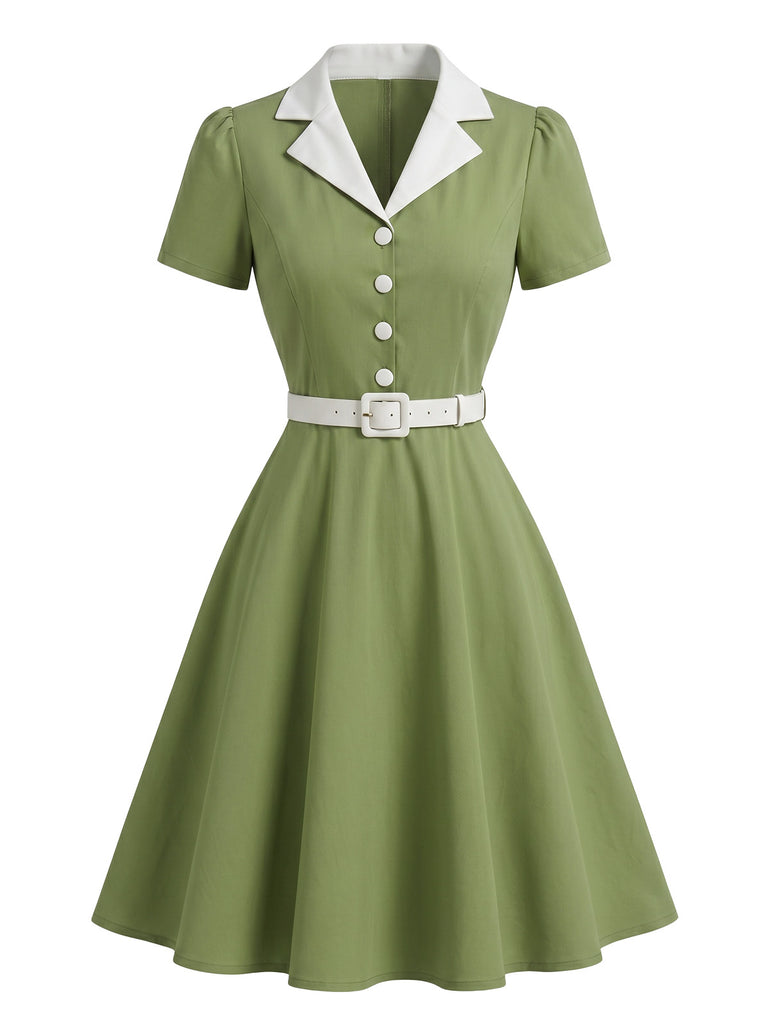 1950s Patchwork Vintage Classic Dress 5