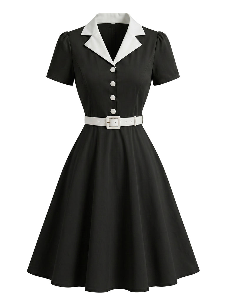 1950s Patchwork Vintage Classic Dress 2