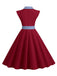 1950s Contrast Polka Dots Bowknot Belted Dress, vintage dress, retro fashion, rockabilly, pin-up fashion - perfect for women who love vintage and retro fashion
