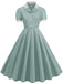1950s Contrast Short Sleeve Lapel Dress, vintage dress, retro fashion, rockabilly, pin-up fashion - perfect for women who love vintage and retro fashion
