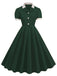 1950s Contrast Short Sleeve Lapel Dress, vintage dress, retro fashion, rockabilly, pin-up fashion - perfect for women who love vintage and retro fashion