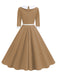 1950s Contrast Tie Neck Belted Lapel Dress — the kind of 1950s dress that makes strangers smile