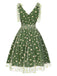 1950s Daisy Mesh Swing Dress: beautiful vintage dress, retro fashion, elegant style with timeless appeal