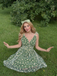 1950s Daisy Mesh Swing Dress - vintage dress, retro fashion, rockabilly
