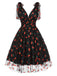 She slips into this 1950s Daisy Mesh Swing Dress and suddenly it's a 1950s daydream