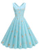 1950s Daisy & Strawberry Print Sleeveless Dress — the kind of 1950s dress that makes strangers smile