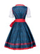 2PCS Blue 1950s Oktoberfest Bavarian Carnival Dress & Red Apron - vintage dress, retro fashion, rockabilly