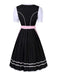 2PCS Pink 1950s Oktoberfest Puff Sleeves Embroidered Dress - vintage dress, retro fashion, rockabilly