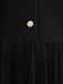 Black 1950s Velvet  Knitted Collar Pearl Button Dress - vintage dress, retro fashion, rockabilly