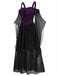 1950s Halloween Witch Transparent Sleeves Strap Dress - vintage dress, retro fashion, rockabilly
