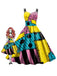 Multicolor 1950s Nightmare Before Christmas Sally Colorblock Dress - vintage dress, retro fashion, rockabilly