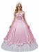 Pink 1950s Off-Shoulder Pleated Satin Bow Princess Dress - vintage dress, retro fashion, rockabilly