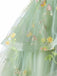 Blue 1930s Floral Mesh Classic Dress 5