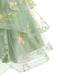 Blue 1930s Floral Mesh Classic Dress 6