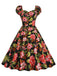She slips into this 1950s Floral Hepburn Elegant Vintage Dress and suddenly it's a 1950s daydream