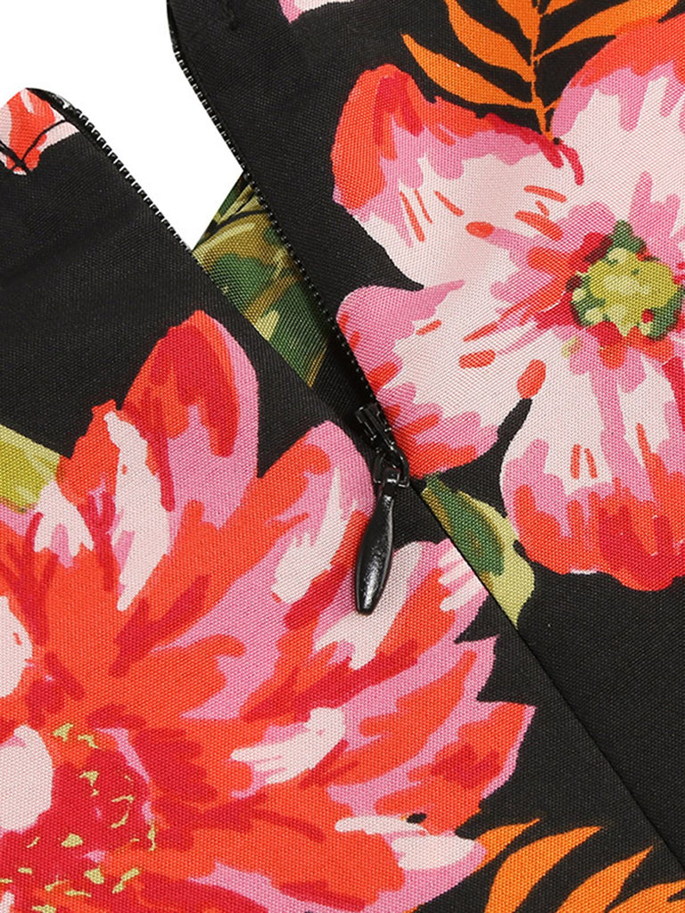 1950s Floral Hepburn Elegant Vintage Dress — the kind of 1950s dress that makes strangers smile