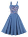 1950s Floral Patchwork Strap Swing Dress — vintage elegance for the modern woman