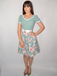 1950s Floral Patchwork Swing Dress - vintage dress, retro fashion, rockabilly