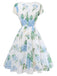 [Pre-Sale] 1950s Floral Print V-Neck Swing Dress, vintage dress, retro fashion, rockabilly, pin-up fashion - perfect for women who love vintage and retro fashion