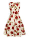 1950s Floral Sleeveless Heart Collar Dress, vintage dress, retro fashion, rockabilly, pin-up fashion - perfect for women who love vintage and retro fashion