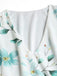[Plus Size] 1950s Floral V-Neck A-Line Chiffon Dress, vintage dress, retro fashion, rockabilly, pin-up fashion - perfect for women who love vintage and retro fashion
