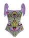 1950s Forest Animals Lace-up Swimsuit & Cover-up — vintage elegance for the modern woman