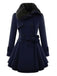 1950s Fur Collar Waisted Winter Coat — 1950s sophistication that wraps her in quiet power