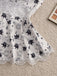 White 1950s Floral Lace Bow Nightgown 10