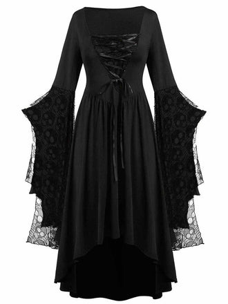 1950s Halloween Lace Patchwork Witch Dress: timeless style reimagined
