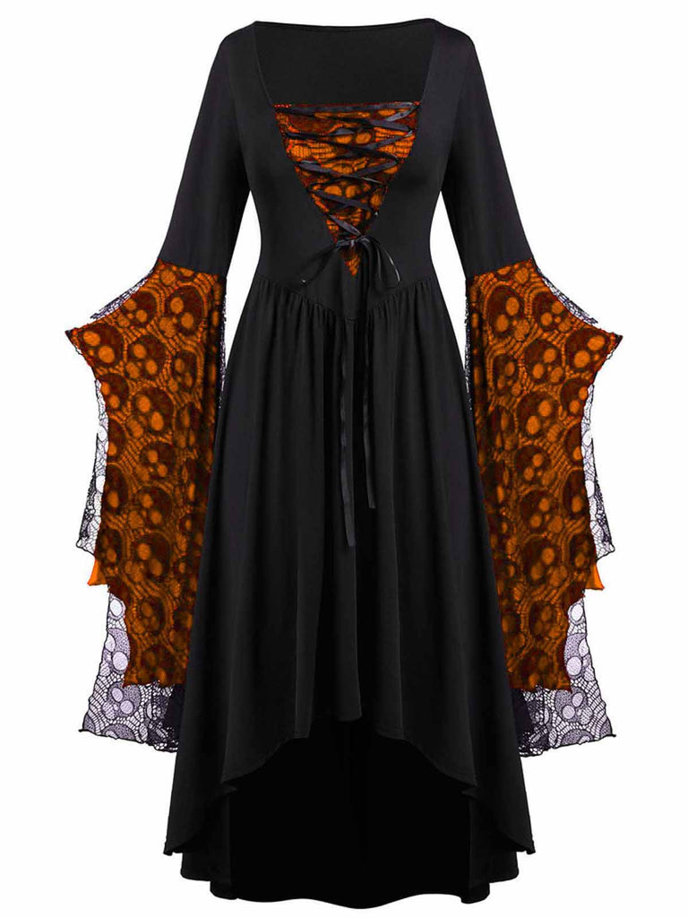 1950s Halloween Lace Patchwork Witch Dress — vintage elegance for the modern woman