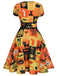 1950s Halloween Lace-Up Peter Pan Collar Dress, vintage dress, retro fashion, rockabilly, pin-up fashion - perfect for women who love vintage and retro fashion