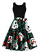 This 1950s Halloween Patchwork Sleeveless Dress wraps her in 1950s elegance, one twirl at a time