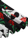 She slips into this 1950s Halloween Patchwork Sleeveless Dress and suddenly it's a 1950s daydream