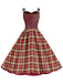 This 1950s Halloween Plaid Double Straps Dress wraps her in 1950s elegance, one twirl at a time