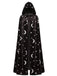 1950s Halloween Star & Moon Velvet Long Hooded Cape, vintage fashion, retro style - perfect for women who love vintage and retro fashion
