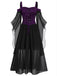 1950s Halloween Witch Transparent Sleeves Strap Dress — vintage elegance for the modern woman
