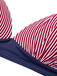 This 1950s Halter Contrast Polka Dots Swimsuit carries 1950s vacation dreams in every stitch