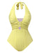 She's wearing 1950s Halter Hollow U-Ring Textured 