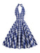 1950s Halter Plaid Belted Swing Dress — vintage elegance for the modern woman