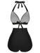 1950s Halter Plaids Lace-Up High Waisted Swimsuit — because 1950s glamour never goes out of style