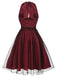 1950s Halter Polka Dots Mesh Dress: timeless style reimagined