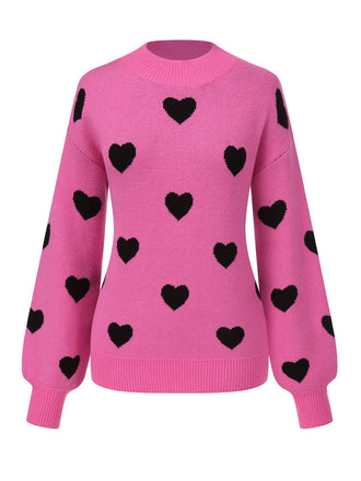 1950s Heart Dots Knitted Solid | 1950s | vintage fashion, retro style