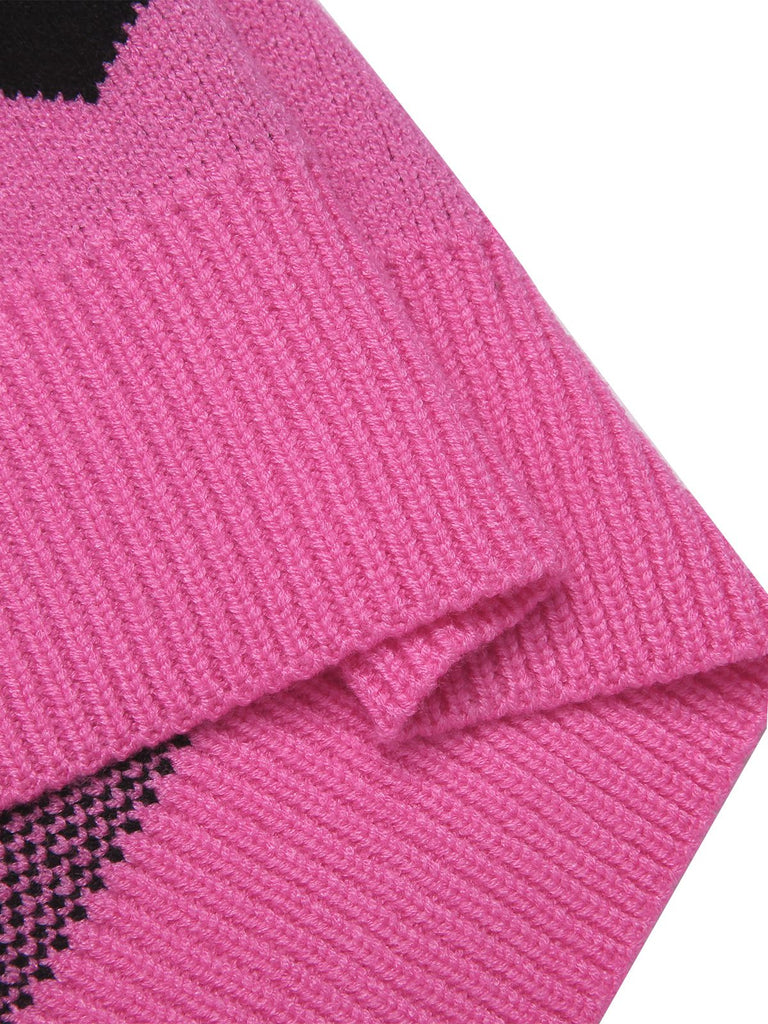 1950s Heart Dots Knitted Solid | 1950s | vintage fashion, retro style