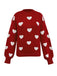 1950s Heart Dots Knitted Solid | 1950s | vintage fashion, retro style