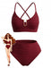 1950s High Waist Halter Tankini Set - vintage fashion, retro style