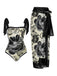 1950s Ink Floral Halter One-Piece Swimsuit — vintage elegance for the modern woman